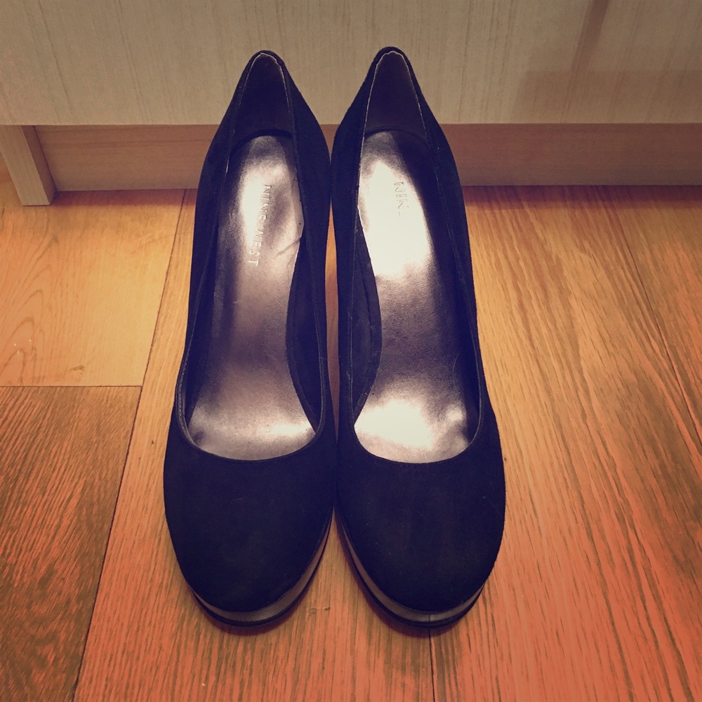 COPY - New Nine West black suede high heels